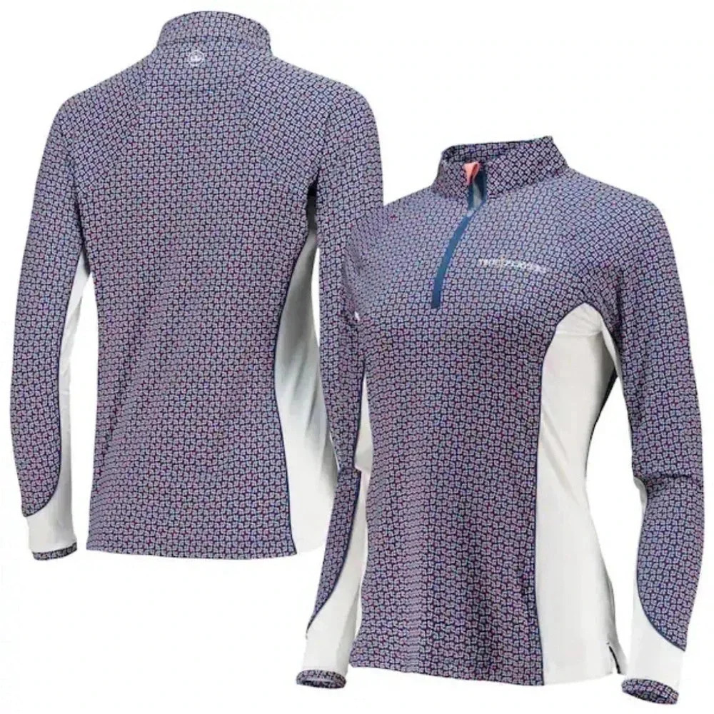 THE PLAYERS Peter Millar Women's Quarter-Zip Raglan Long Sleeve Sun Shirt XS